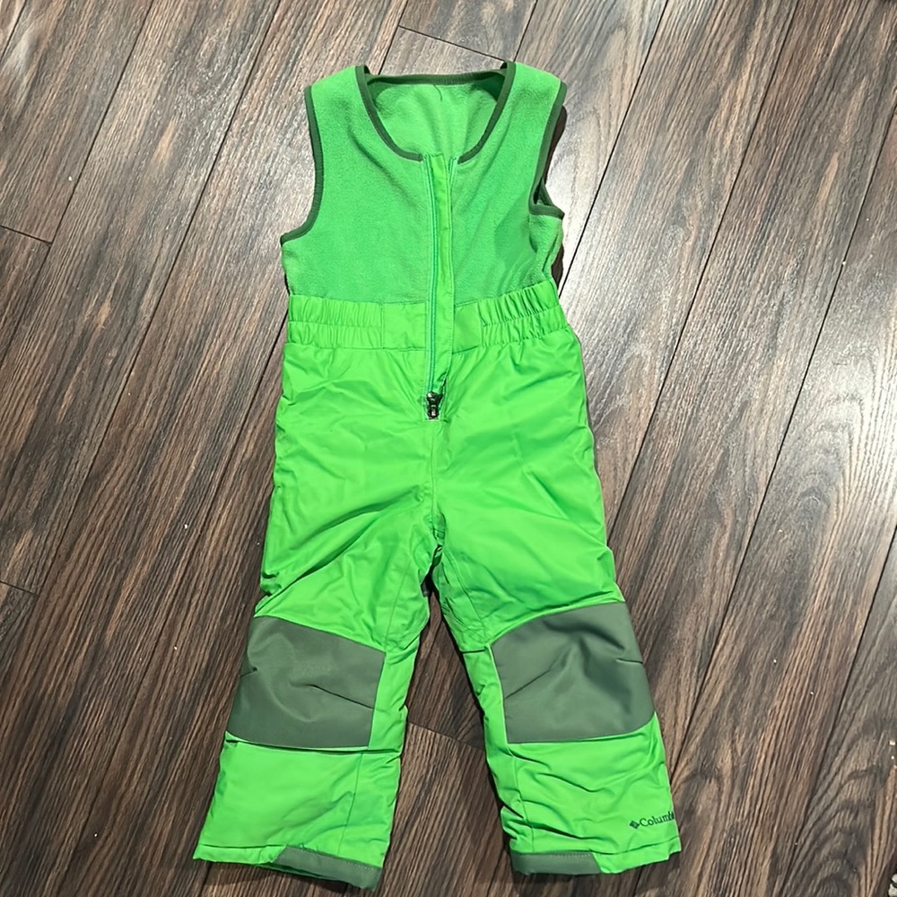 3T toddler green snow bib